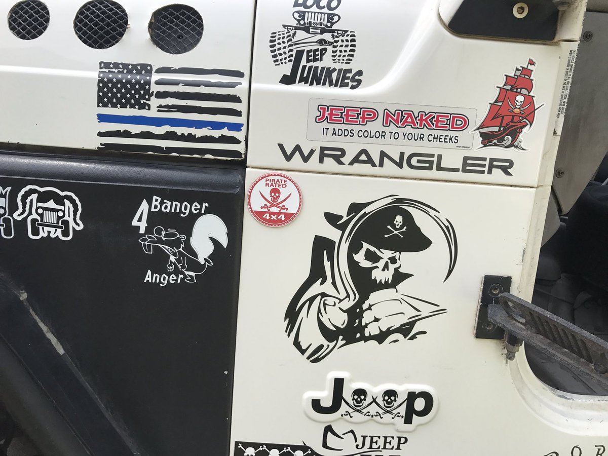 Kirby98tj's tweet photo. #piraterated #adventurebadge ☠️@THEJeepMafia @lcbusbin @H8Roads @offroadelements @TheJeepKreweInc @SolarTJChick @soldier32mp @kyjeepmom etc https://t.co/xNDMr1OQTX
