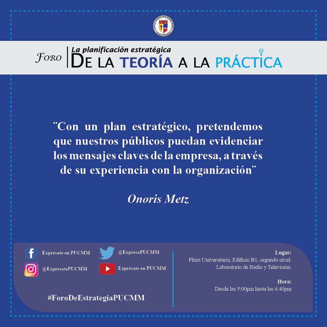 expresapucmm's tweet photo. #ForodeestrategiaPUCMM https://t.co/ePLRpWC0hX