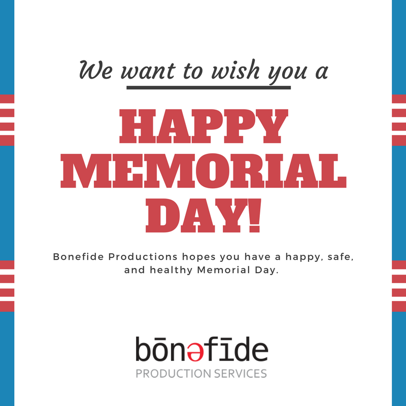 BonefideMA's tweet photo. We’d like to wish you a Happy Memorial Day! #MemorialDay #Celebrate #HappyMemorialDay https://t.co/pJADWWvYRV