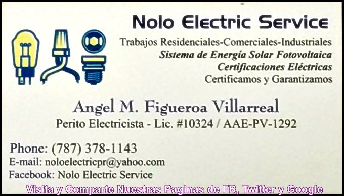 NoloElectric's tweet photo. #Electricista #Electricidad #PeritoElectricista
#NoloElectricService #NoloElectric  #PR #AEE 
#Certificación #reparación #instalación #Luz https://t.co/4WyYWeJRM0