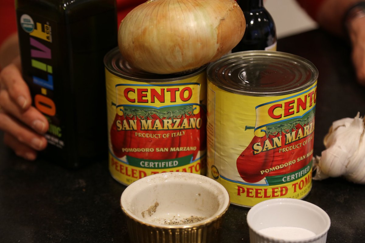 Canned San Marzano tomatoes are the best tomatoes for all cooked tomato sauces unless you have peak-of-the-season tomatoes.