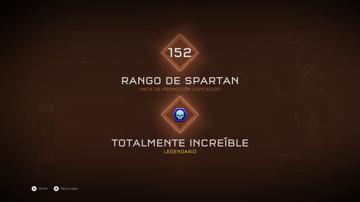 VidalHalo's tweet photo. Objetivo conseguido! 152 en @Halo y con un Totalmente increíble para darle sabor! 💪 https://t.co/5vg0y50sYY