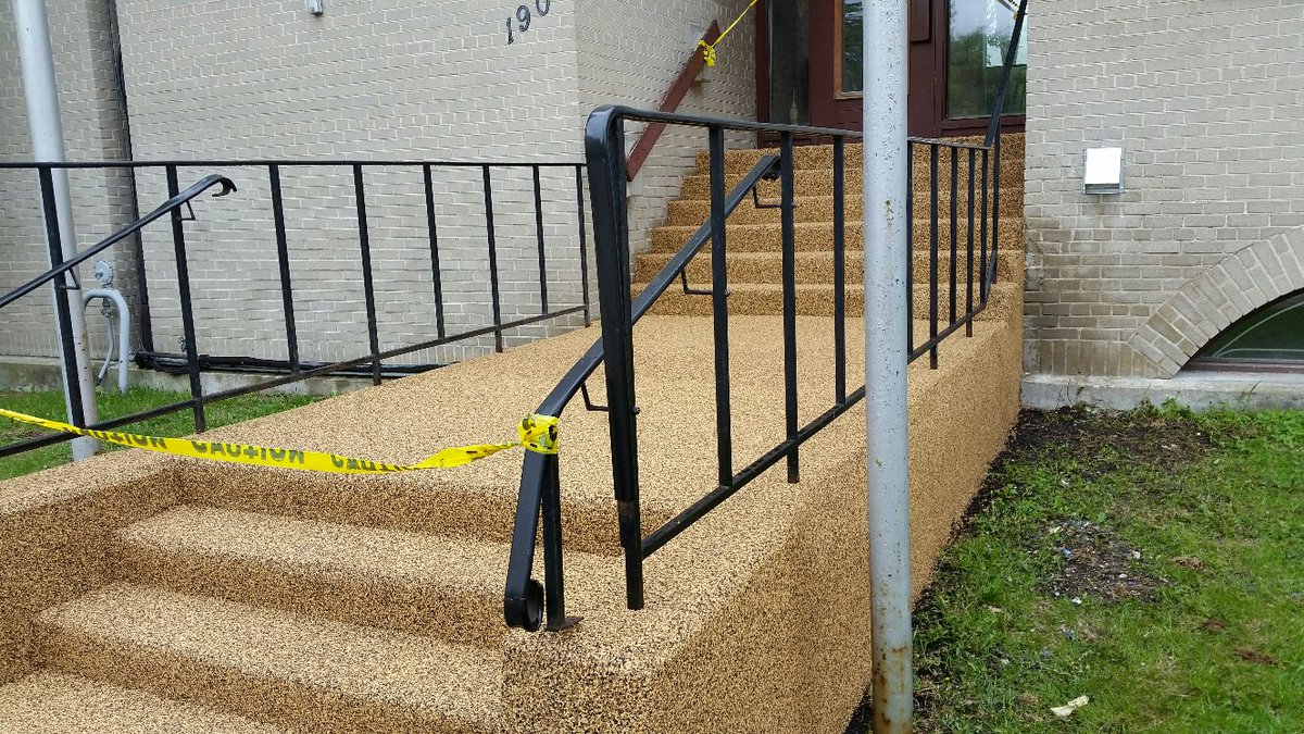 prairiesurface's tweet photo. Rubber FX the only solution to repair those ugly stairs, call now for a free quote 204-295-5520 https://t.co/An2mfIlgkW