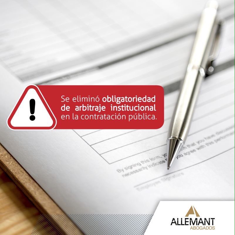 EstudioAllemant's tweet photo. Eliminaron la obligatoriedad de arbitraje institucional en contrataciones con el estado. ¿Qué opinas? Más info https://t.co/0loqHWCzVs https://t.co/X8oKIZHJe3