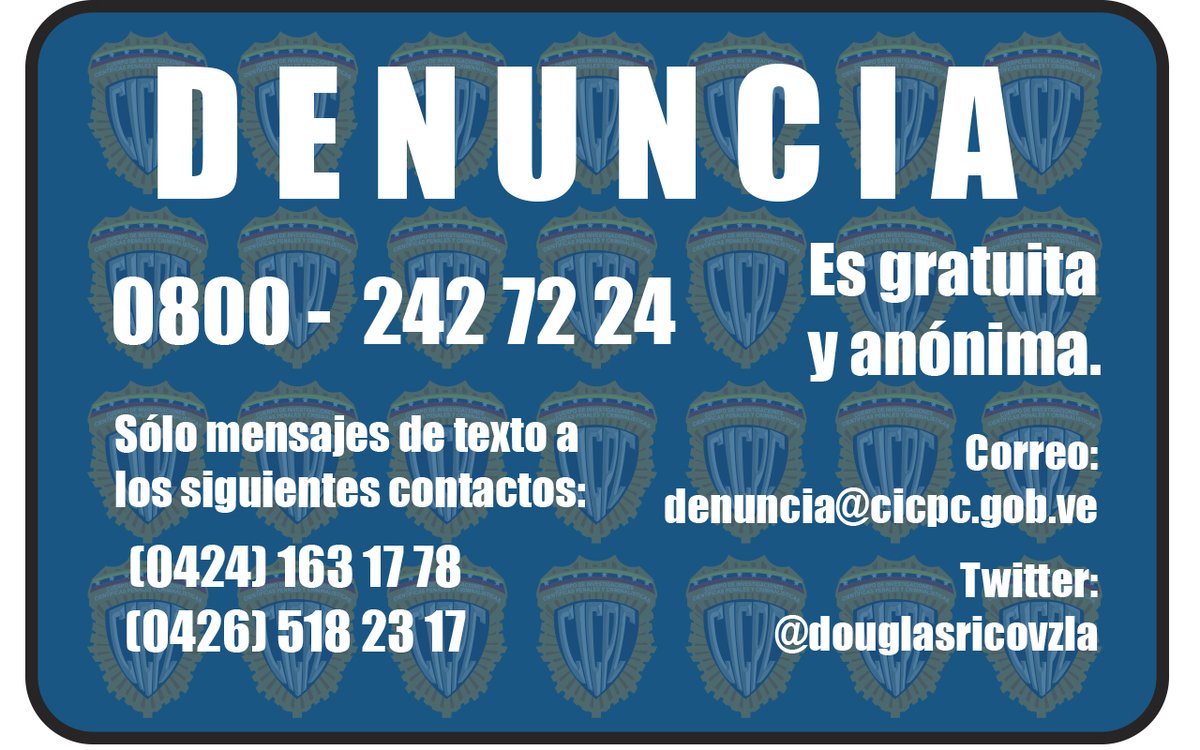 Detectives del Cicpc Estamos las 24 horas del día al servicio del pueblo, te invitamos a denunciar a las bandas delictivas #CicpcEsSeguridad
