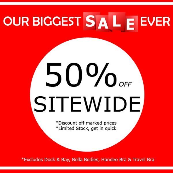 ZodeeAustralia's tweet photo. Our BIGGEST Sale ever is here!!! 50% OFF SITEWIDE is on NOW! Stock is selling fast, discount Off marked prices, get in quick! 🎈#zodee #bigg… https://t.co/o6MjZm9jO0
