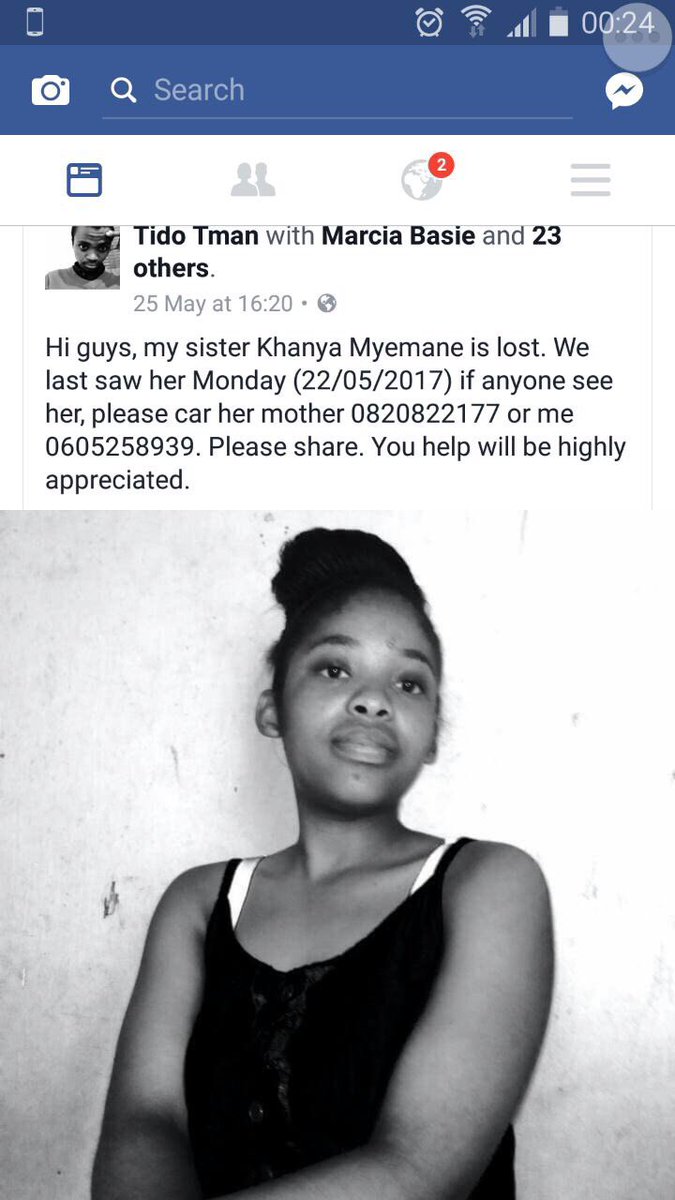 tumisole's tweet photo. #HelpFindKhanyaMyemane
Please RT hopefully she'll be found soon. 🙏🏿 https://t.co/IDeD2arpQw