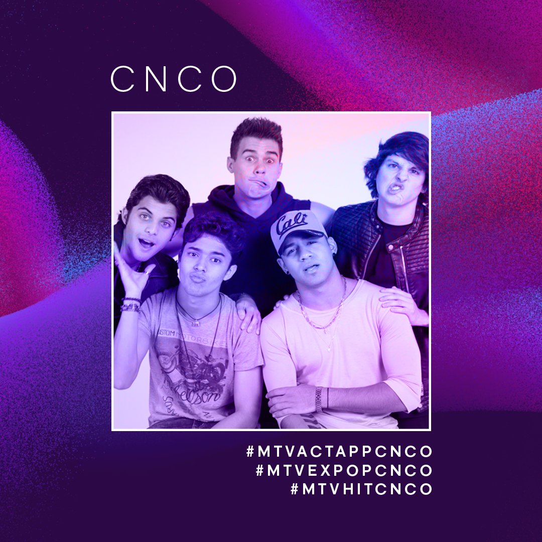 MTVLA's tweet photo. ¡Talentosos es poco! ¡Da RT y votá a @CNCOmusic en los #PremiosMTVMIAW! #MTVACTAPPCNCO #MTVEXPOPCNCO #MTVHITCNCO - #6DIASPARAMTVMIAW https://t.co/5XI2CkOT5x