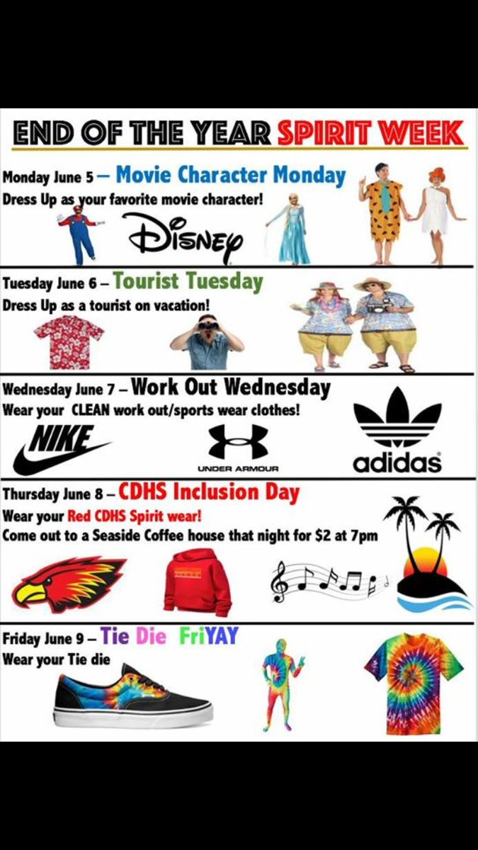 CDHScouncil's tweet photo. Next week we will be having a SPIRIT WEEK🌴👻🔥 Get excited flames, it's going to be a sick week 😍 https://t.co/b5400F2ZLv