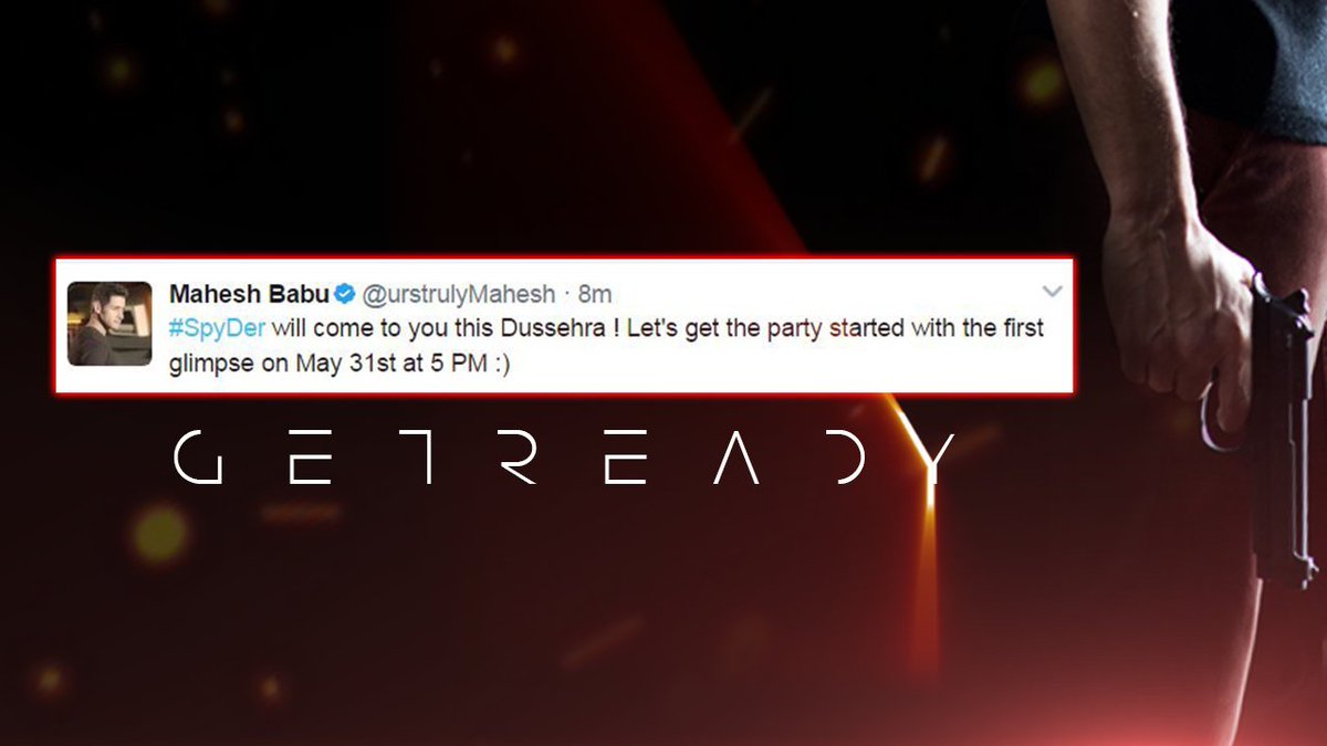 AndhraBoxOffice's tweet image. Get Ready!
#MakeWayForSPYDerTeaser  
#SpyderTeaserOnMay31st