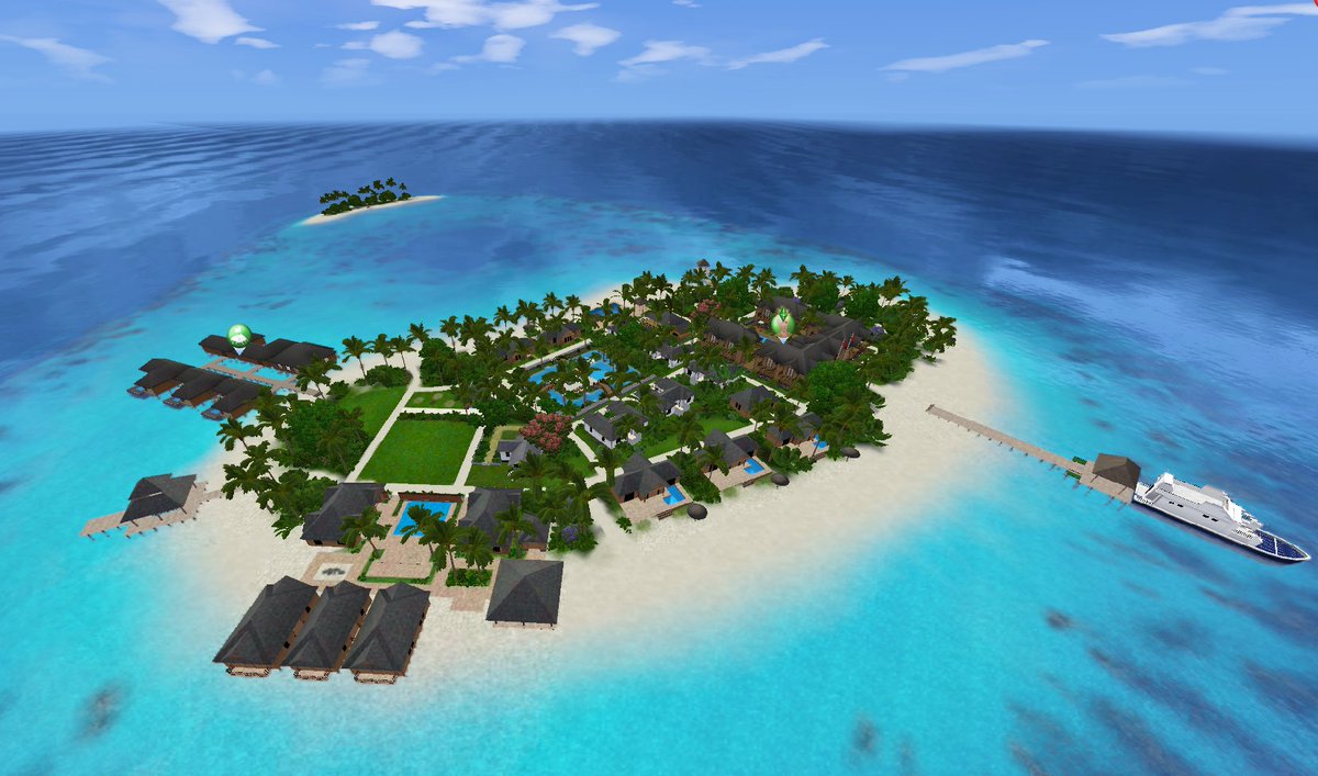 DrBox_Sims's tweet image. 겹사돈의 신혼 여행은 태평양의 조그마한 휴양지로~!