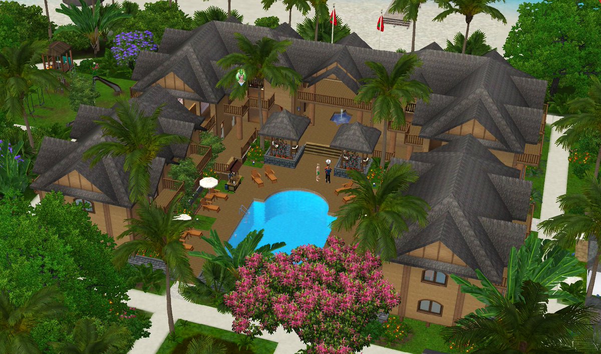 DrBox_Sims's tweet image. 겹사돈의 신혼 여행은 태평양의 조그마한 휴양지로~!