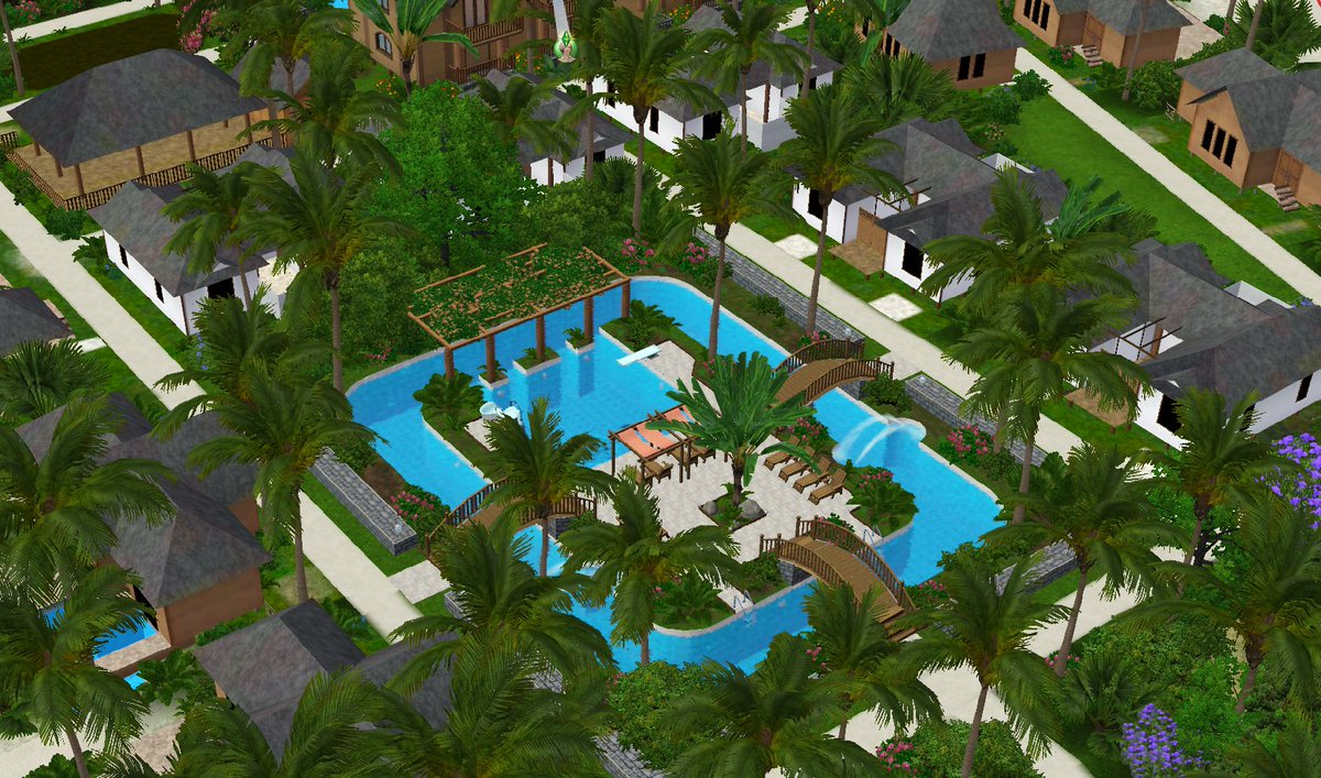 DrBox_Sims's tweet image. 겹사돈의 신혼 여행은 태평양의 조그마한 휴양지로~!