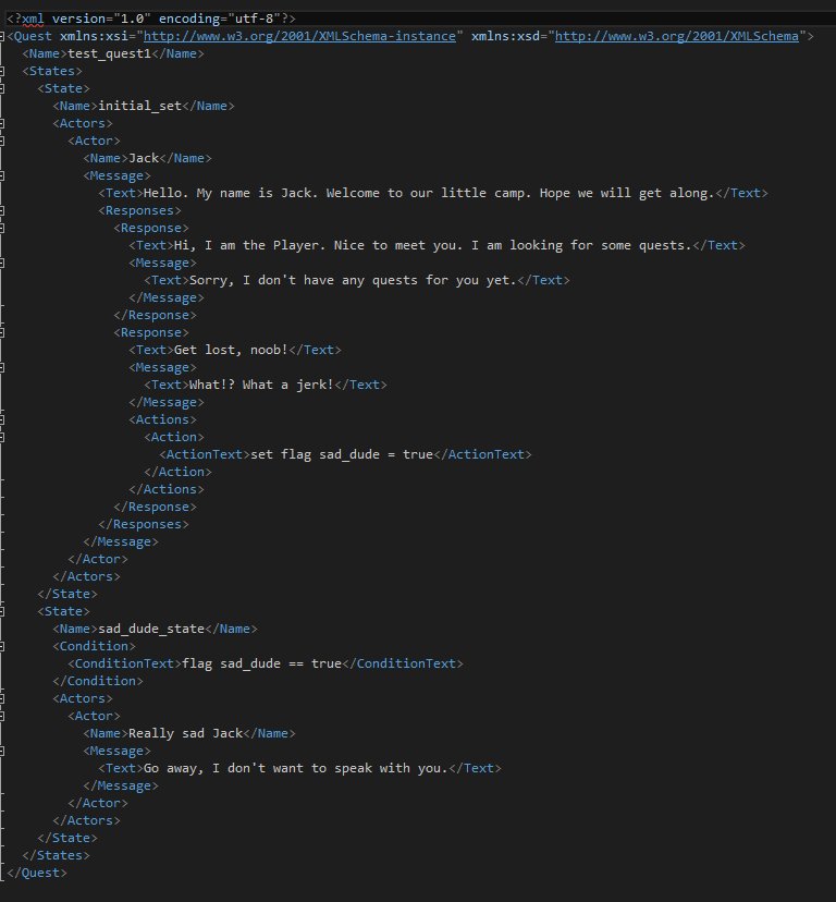 funcrowd_'s tweet photo. Here's a xml file with a quest from our custom system. Takes only few minutes to create a quest. Easy to use and really scalable. #gamedev https://t.co/VJrz3Y9Tbo