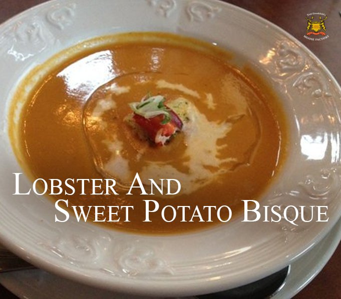 TheMooseFactory's tweet photo. Our Lobster and Sweet Potato Bisque is made with Atlantic lobster, grilled brioche, creme fraiche, and chives! https://t.co/EAS29LG982