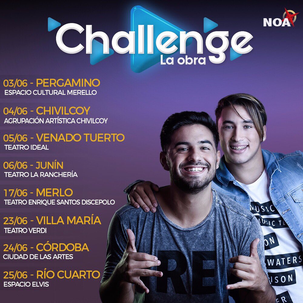ChallengeLaObra's tweet photo. ¡EL DESAFÍO COMENZÓ!
Estás son las fechas de Junio! ¡Los esperamos a todos!
¿De que ciudad nos esperan? https://t.co/O4LDcXx4Lb