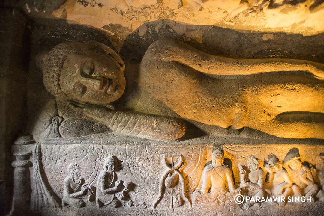 theuntourists's tweet photo. Sleepy my #Buddha at Ajanta Caves India, a nice place to visit with the first showers these monsoons #maharashtra https://t.co/dLJoPhWbey
