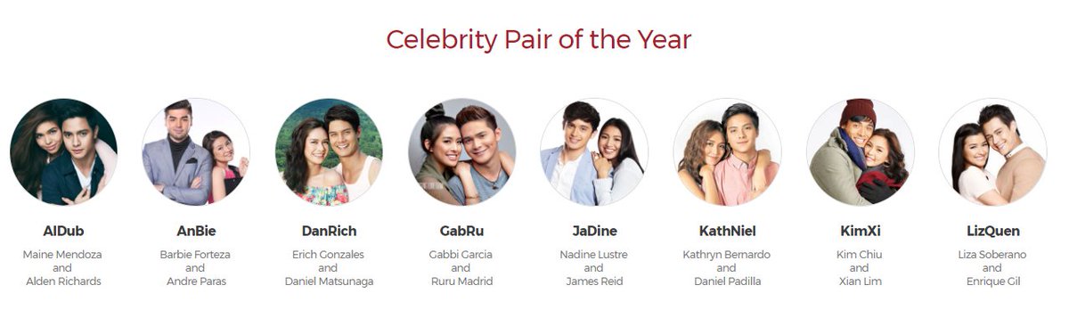 UniverseKapuso's tweet photo. celebrity pair of the year nominated AlDub,AnBie and Gabru!
Vote Now mga Kapuso https://t.co/JxLwDEOXQq
#AlDub #Gabru #AnBie https://t.co/JJWJzrHk9Z