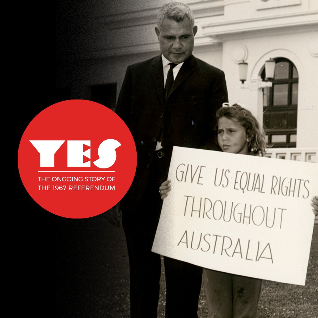 AIATSIS's tweet photo. To mark 50th anniversary of #1967referendum @MoAD_Canberra launched new exhibition in collaboration with AIATSIS & @RecAustralia #nrw2017 https://t.co/s1cHcKm82C