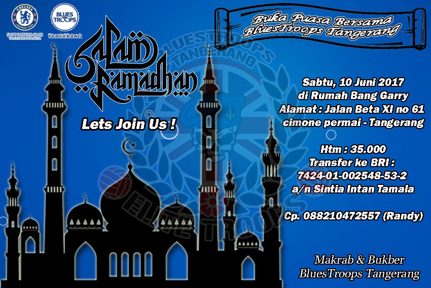BluesTroopsTGR_'s tweet photo. [BUKBER BTTGR] Sabtu 10 Juni 2017 | At Kediaman Bang Gerry | Htm 35K | cp Randy 088210472557 | Deadline htm 6 Juni 2017 | #BTTGR https://t.co/foPaUjePq8