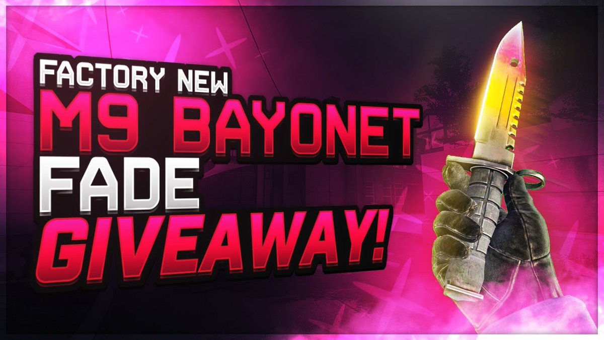 CSGOGiveawaysEx's tweet image. CSGO FN M9 Bayonet Fade Giveaway!

To Enter:
- Follow
- Retweet
- Notifications On

Tweet Proof!

#Giveaway #CSGOgiveaway #FreeStuff