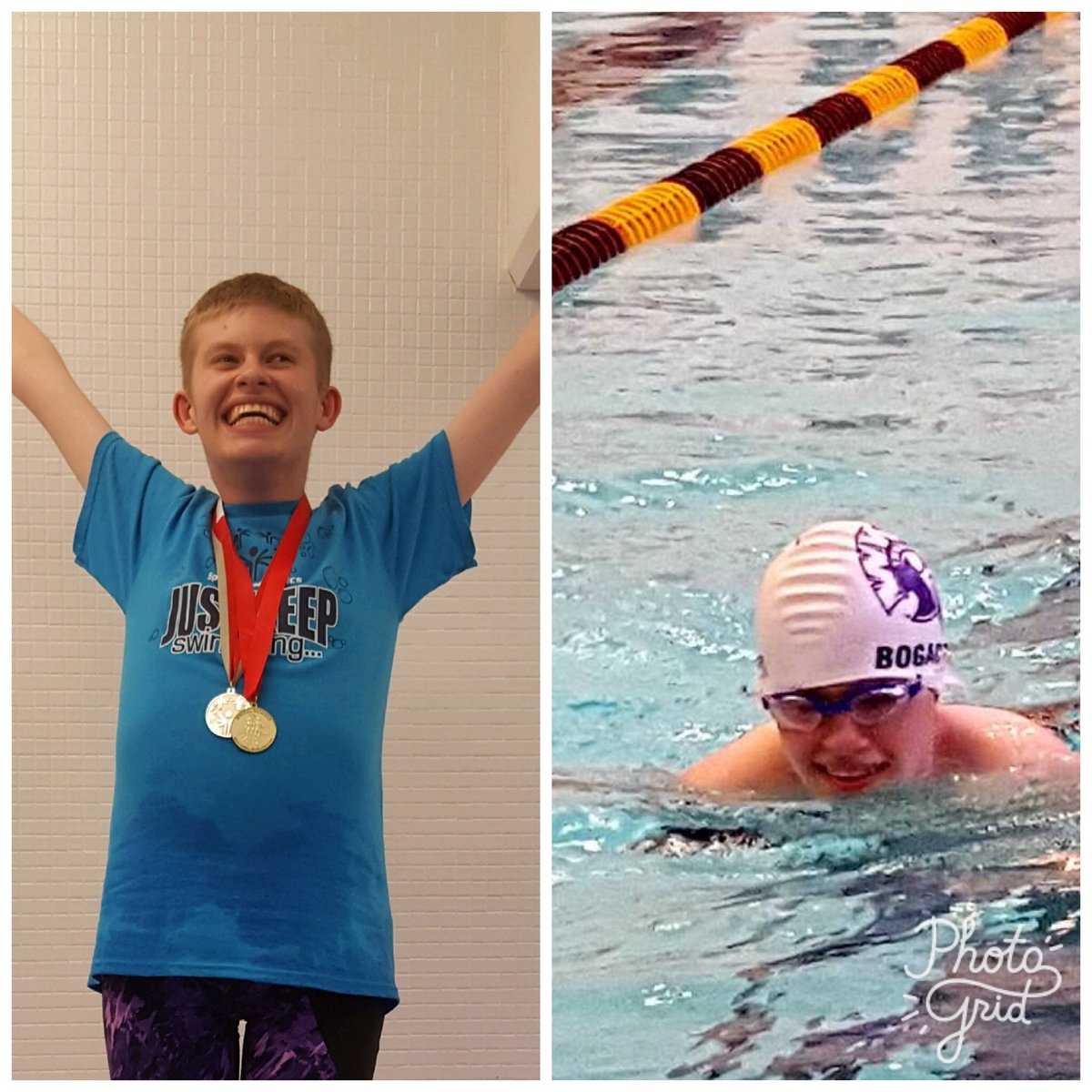 WHSBoysSwimTeam's tweet photo. Congrats Zach Bogaczyk. Won gold in the 50 Back &amp; silver in 50 Free Friday @ Special Olympics Summer Games in Ames. Proud of you Coach Zach! https://t.co/TeP0spRY0v