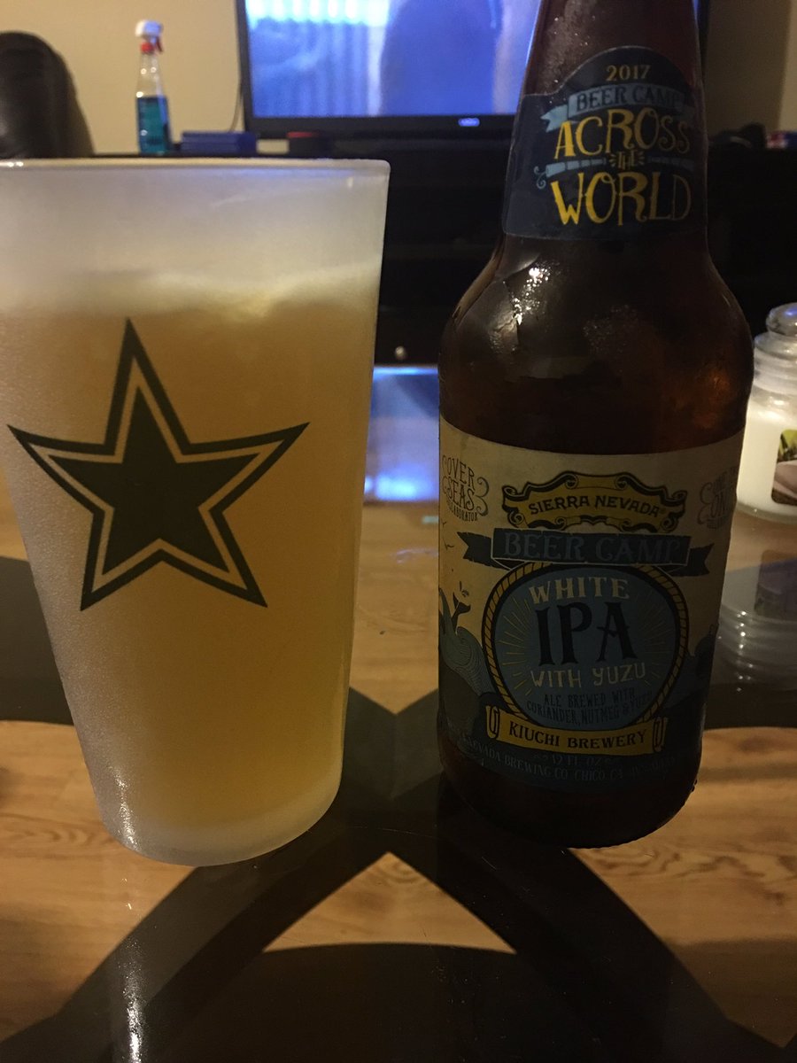 dastrongbros's tweet photo. Also tried this White IPA by @kiuchibrewery @SierraNevada. ABV 7%. Different, but good. #Craftbeer #MemorialDay17 #CollaborationPack https://t.co/fUivjbEXYr