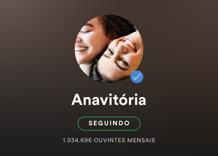 anavitória on spotify 
ouvintes: 1.934.696 🍀✨