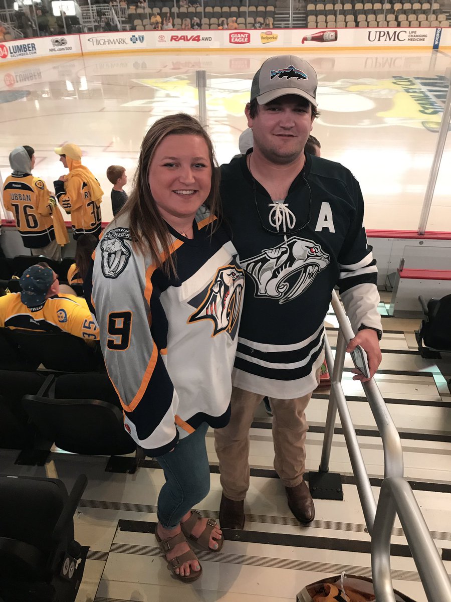 sjburfield's tweet photo. @carrieunderwood @PredsNHL We are here too!!! #GoPreds https://t.co/eA1TL0nUZi
