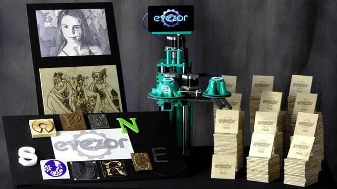 element14_Avnet's tweet photo. All-in-one robotic arm tool @evezor powered by #RaspberryPi cuts, etches and #3DPrints : https://t.co/oSu4CGSkbo https://t.co/E0pXLKzf4N