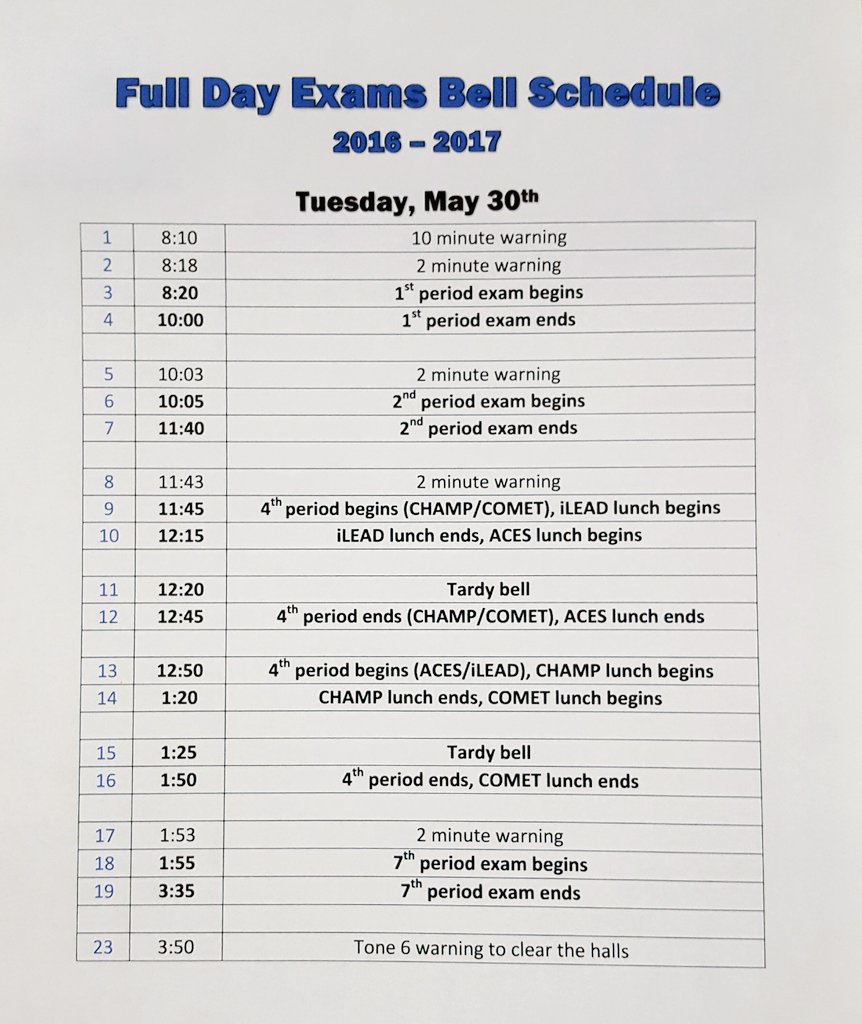 RLT_17's tweet photo. Here are your bell schedules for the week. Class of 2017, we can do this. 😤🎓 https://t.co/oqyFzaT4Iv