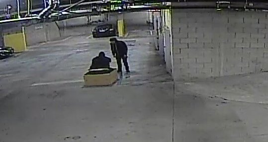 MattrKing's tweet photo. suspect #1 who stole zane's jeep
- questionable gender
- wears sandles 
- can fit in a cardboard box
- can open gates with their mind https://t.co/esf2eDPjGB