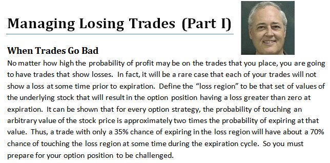 russrich's tweet image. #tastytrade Have a losing options position?  How to manage a losing trade.  Turn your losers into winners. tinyurl.com/mvjmhkc