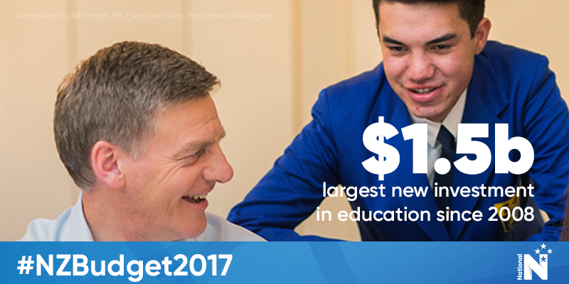 NZNationalParty's tweet photo. National is committed to building an education system that caters to the individual needs of children #NZBudget2017 https://t.co/sW3Yc32SBD