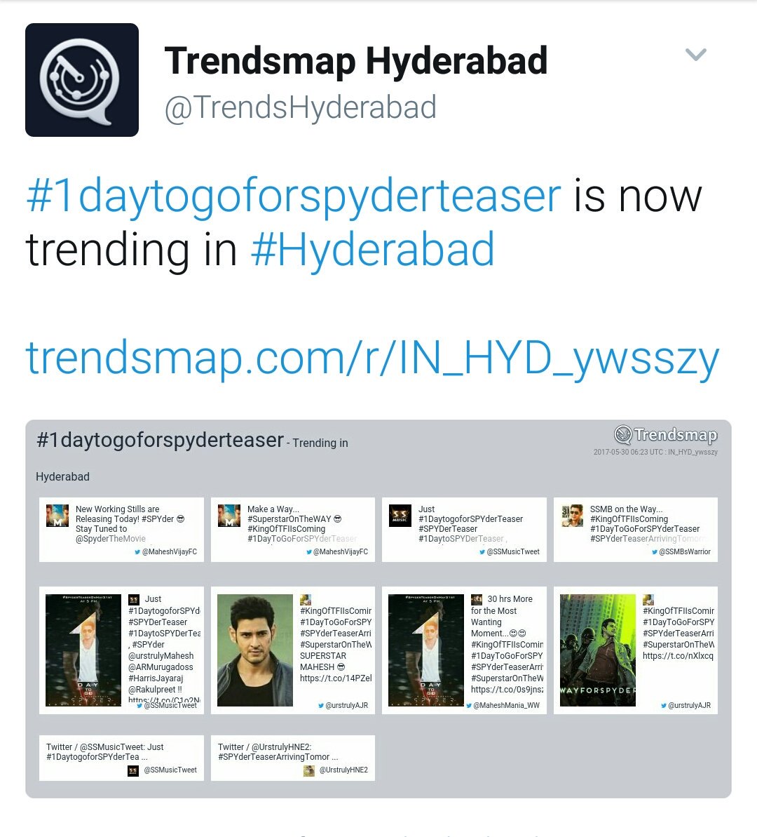 urstrulyTK's tweet image. #SpyderFestbegins
#SpyderTeaserArrivingTomorrow
#SpyderNewWorkingStills