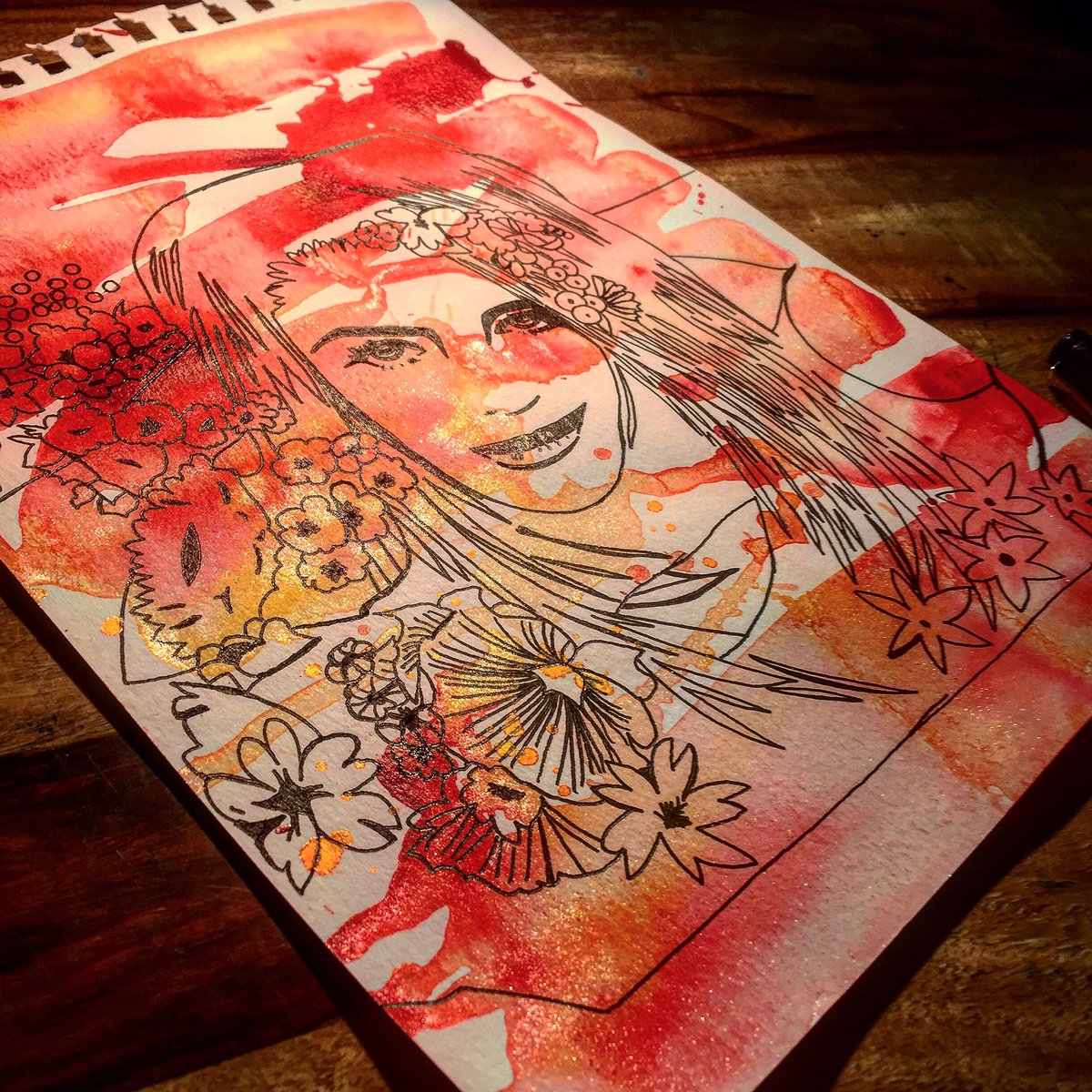 toocreativeart's tweet image. Trust me, photographing the sparkle of the pearlescent ink is never an easy task! @DanniiMinogue art #sparkleandrepeat