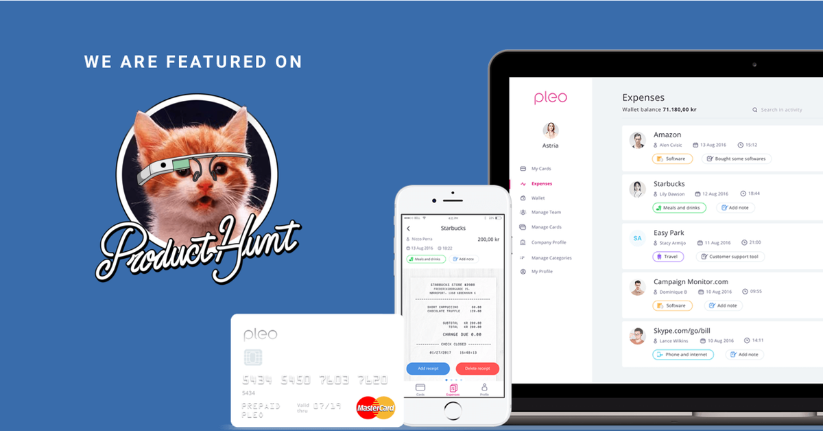 Pleo (@pleo) on Twitter photo 💥 And… we’re finally LIVE on <a href="/ProductHunt/">Product Hunt 😸</a>! Let’s simplify company cards and kill the expense reports! 💳 -> producthunt.com/posts/pleo-3 #cphftw 💥 And… we’re finally LIVE on <a href="/ProductHunt/">Product Hunt 😸</a>! Let’s simplify company cards and kill the expense reports! 💳 -> producthunt.com/posts/pleo-3 #cphftw