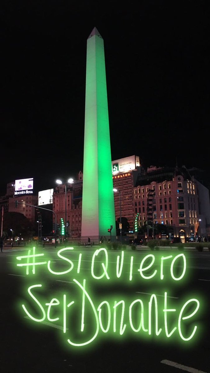 Marcelitaojeda's tweet photo. Argentina #Verde x el día nacional de la donación de órganos.  
👇 https://t.co/z3vSyY0dF0