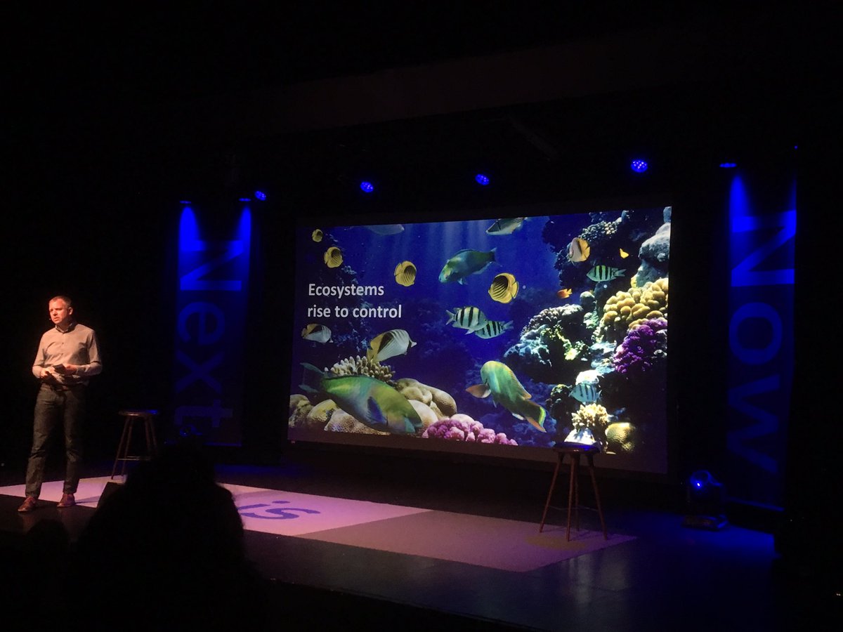 _mortennielsen's tweet photo. Future competition is btw ecosystems of businesses not individual organizations says Matthew Stent from IBM #ibmbpsdk https://t.co/kYpg662SeM