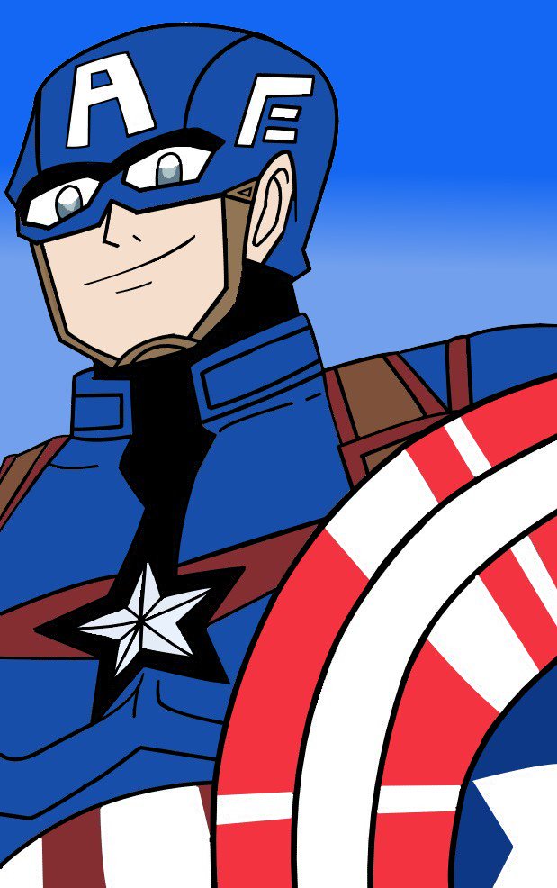 Genki Twitterissa 初めてマーベルフューチャー アベンジャーズ版キャプテン アメリカのイラスト 描きました フューチャー アベンジャーズ 楽しみです キャプテン アメリカ 中谷一博 マーベルフューチャー アベンジャーズ アベンジャーズ Marvel