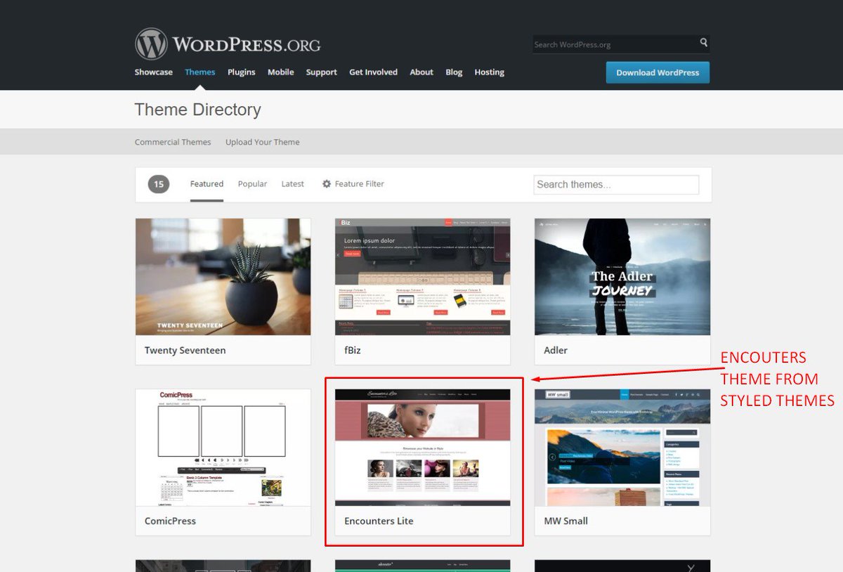 StyledThemes's tweet photo. Morning surprise... One of our Free Themes is featured on the #WP front page again! This time it's Encounters Lite. https://t.co/kByGa0euhy https://t.co/CcveQUIutp