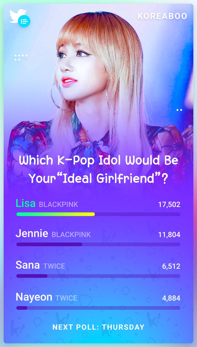 Koreaboo's tweet photo. Congratulations to Lisa for winning @Koreaboo's "Ideal Girlfriend" Poll! 😍❤️🔥 #Lisa2ndWin https://t.co/Jm6WznBYyS