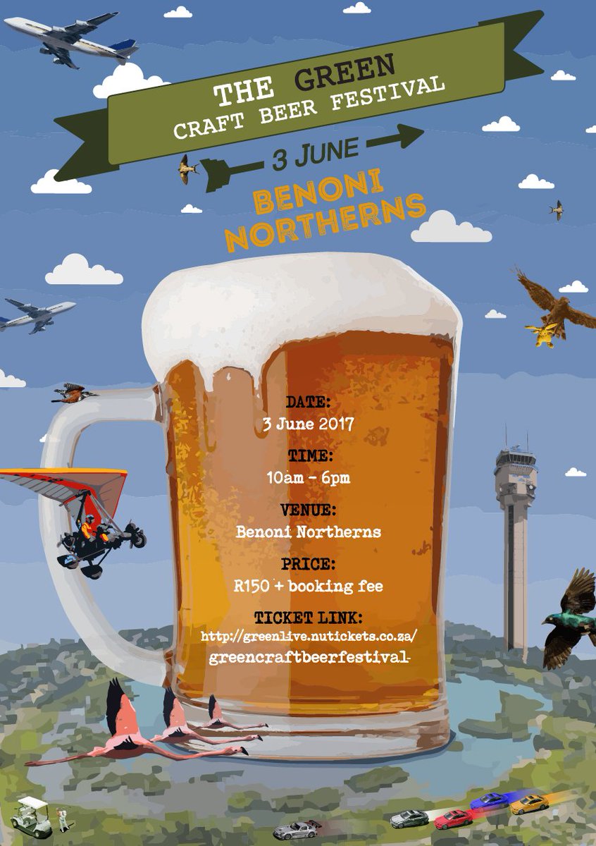 There's still time to get your tickets for <a href="/greenliveevents/">The Green. LIVE</a> 2nd Craft Beer Festival this Saturday. Visit greenlive.nutickets.co.za/thegreencraftb… to book.