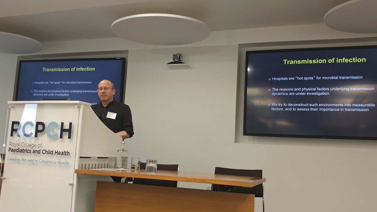 girlymicro's tweet photo. Prof Nigel Klein kicks off the #Environmentnetwork day talking about movement and transmission in healthcare environments @IPCenvironment https://t.co/YbFvo54G4U
