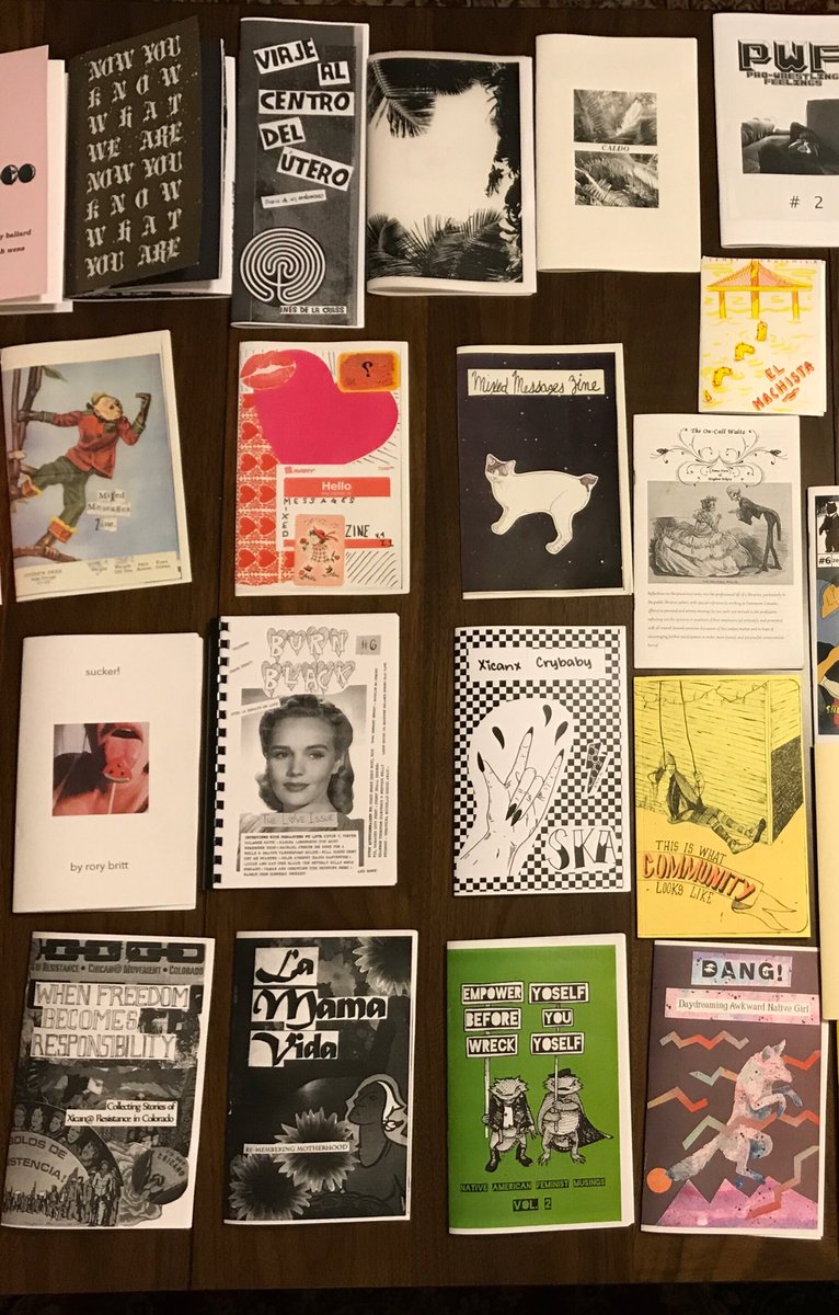 DJZibaZ's tweet image. Excited to add ALL these #LAZineFest2017 purchases to the circulating #LBPLZineLibrary at the #LBCityLibrary! #zinelibrarian