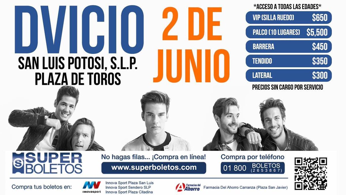 wonderclick_'s tweet photo. Estamos a 4 días de tener a @dvicioficial en tierras potosinas, no se pierdan a estos 5 talentosos chicos y corran por sus boletos.😍🔝 https://t.co/gXwH10drYF