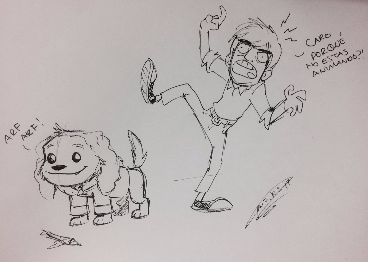 Real interaction with @AlanIturiel at work, drawn by him ??✨ 