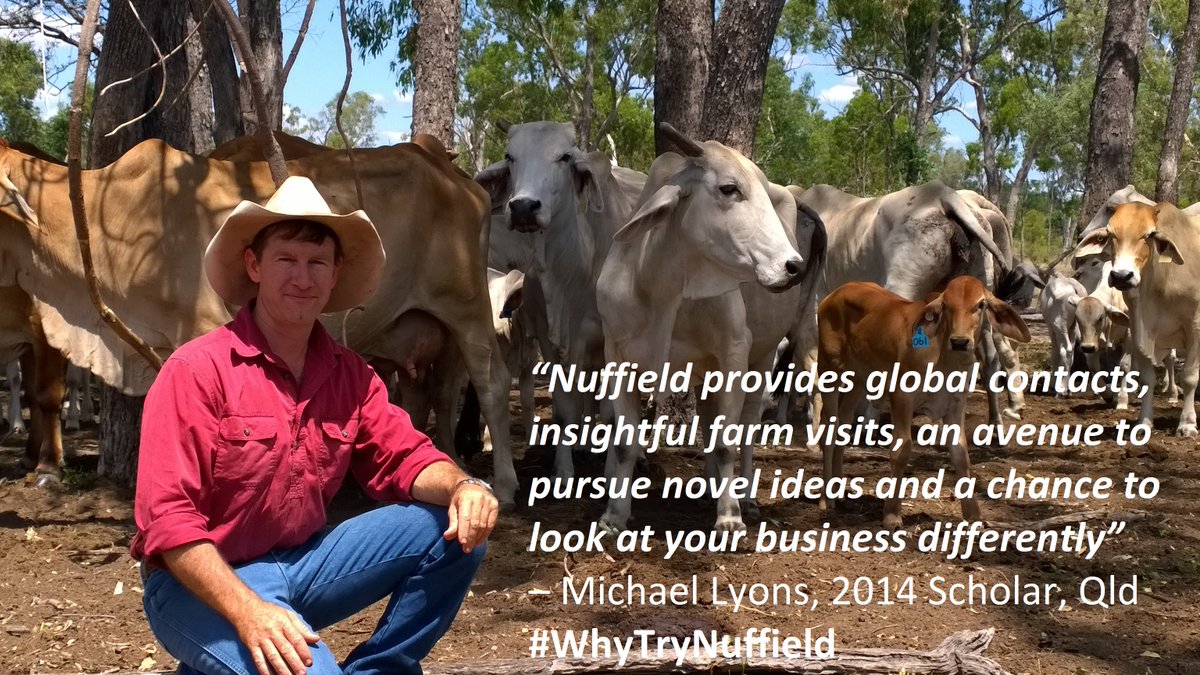 nuffieldaust's tweet photo. #WhyTryNuffield? We asked @meatlivestock supported 2014 #Beef Scholar Michael Lyons.  APPLY NOW! Closing 16 June https://t.co/KZoyq2zrh4 https://t.co/ba827bA9hU