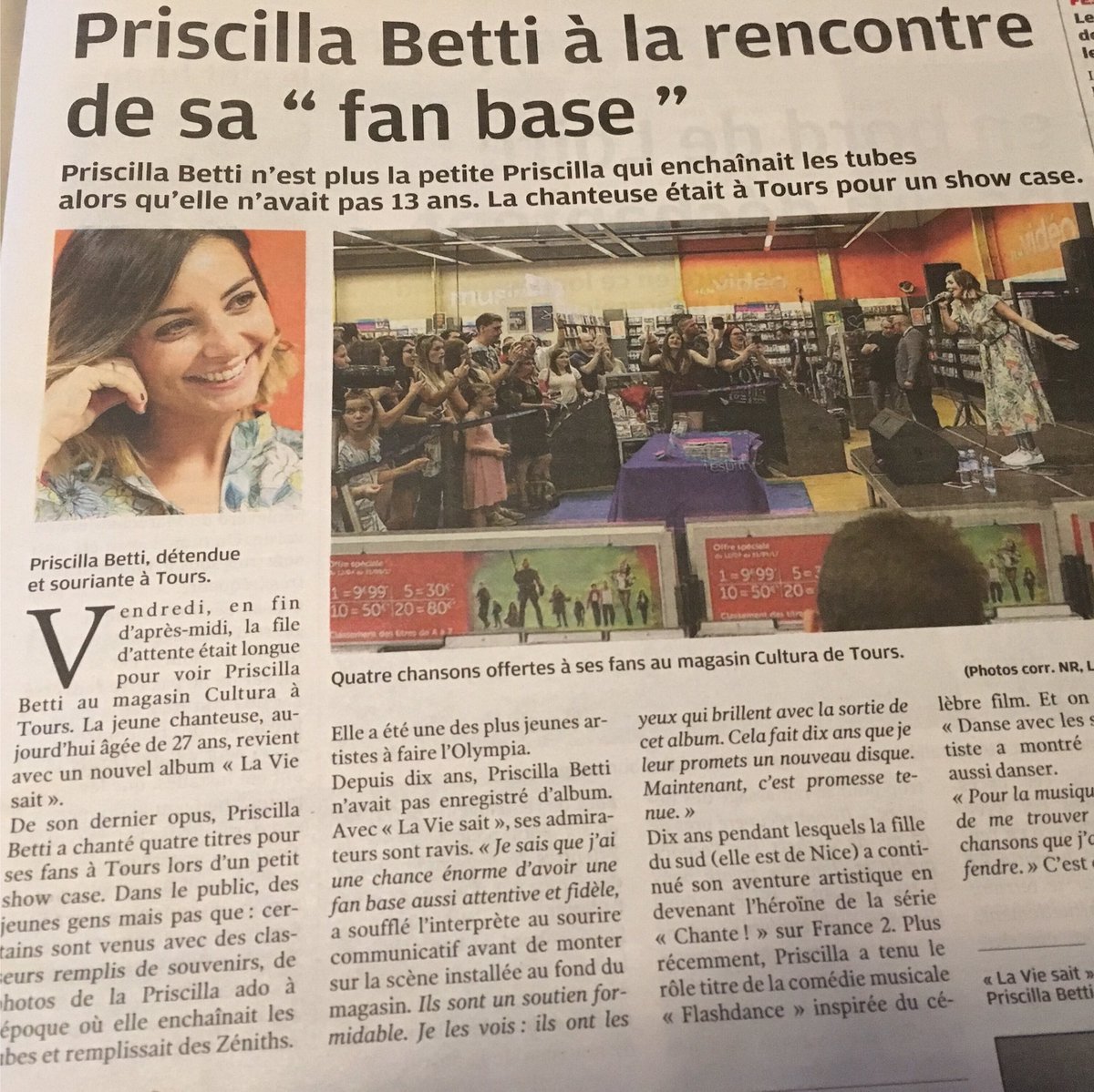 tetele37360's tweet photo. @PriscillaBetti voici l'article de la nouvelle république de Tours !! 👍😘 https://t.co/IpsdgBLPXR
