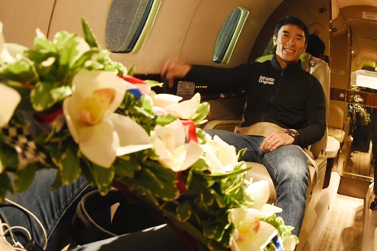 AndrettiIndy's tweet photo. We've arrived to the concrete jungle! Follow @TakumaSatoRacer's #Indy500 media tour on our Instagram story tomorrow! #Taku500 📸CO https://t.co/lZeapYr53I